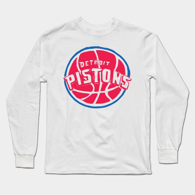 Detroit  Pistoooons Long Sleeve T-Shirt by Very Simple Graph